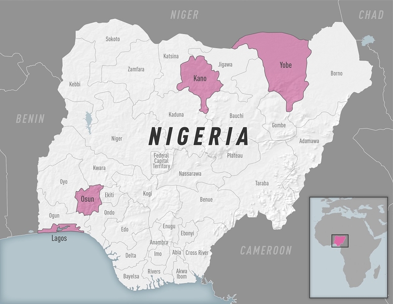 map of Nigeria