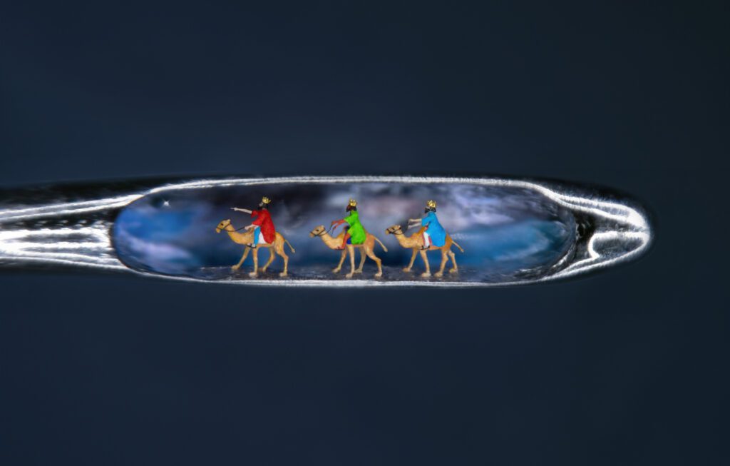 Three Little Kings in a Needle art day every day