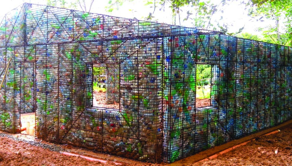Image from the Plastic Bottle Village in Panama, more complete
